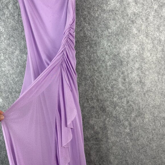 City Triangles Vtg Y2K Sparkle‎ Maxi Dress Hoco Prom Gown Sz M Purple Fairy - Picture 5 of 16